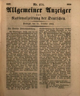 Allgemeiner Anzeiger und Nationalzeitung der Deutschen (Allgemeiner Anzeiger der Deutschen) Freitag 11. Oktober 1844