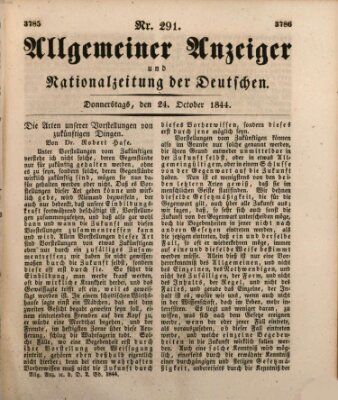 Allgemeiner Anzeiger und Nationalzeitung der Deutschen (Allgemeiner Anzeiger der Deutschen) Donnerstag 24. Oktober 1844