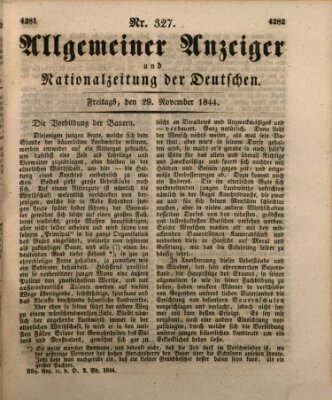 Allgemeiner Anzeiger und Nationalzeitung der Deutschen (Allgemeiner Anzeiger der Deutschen) Freitag 29. November 1844