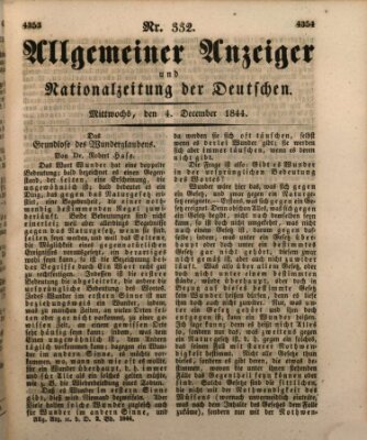 Allgemeiner Anzeiger und Nationalzeitung der Deutschen (Allgemeiner Anzeiger der Deutschen) Mittwoch 4. Dezember 1844