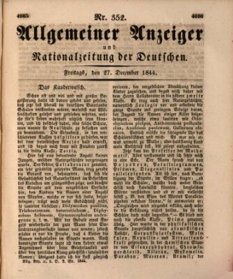 Allgemeiner Anzeiger und Nationalzeitung der Deutschen (Allgemeiner Anzeiger der Deutschen) Freitag 27. Dezember 1844