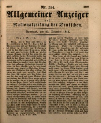 Allgemeiner Anzeiger und Nationalzeitung der Deutschen (Allgemeiner Anzeiger der Deutschen) Sonntag 29. Dezember 1844