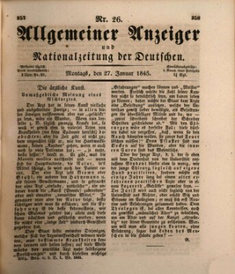 Allgemeiner Anzeiger und Nationalzeitung der Deutschen (Allgemeiner Anzeiger der Deutschen) Montag 27. Januar 1845