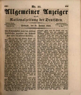 Allgemeiner Anzeiger und Nationalzeitung der Deutschen (Allgemeiner Anzeiger der Deutschen) Freitag 31. Januar 1845