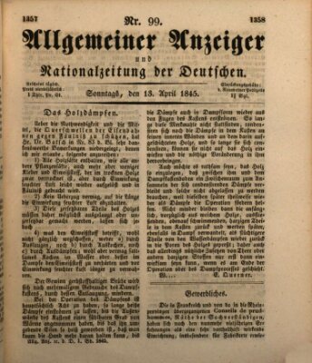 Allgemeiner Anzeiger und Nationalzeitung der Deutschen (Allgemeiner Anzeiger der Deutschen) Sonntag 13. April 1845