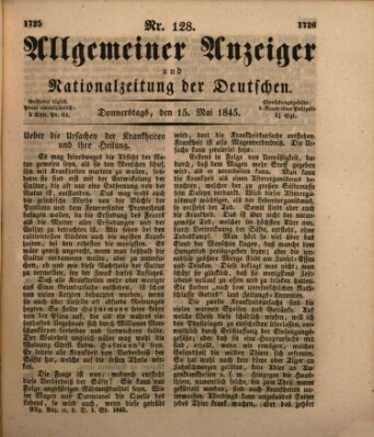 Allgemeiner Anzeiger und Nationalzeitung der Deutschen (Allgemeiner Anzeiger der Deutschen) Donnerstag 15. Mai 1845