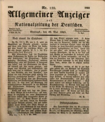 Allgemeiner Anzeiger und Nationalzeitung der Deutschen (Allgemeiner Anzeiger der Deutschen) Montag 26. Mai 1845