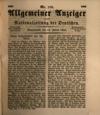 Allgemeiner Anzeiger und Nationalzeitung der Deutschen (Allgemeiner Anzeiger der Deutschen) Samstag 12. Juli 1845