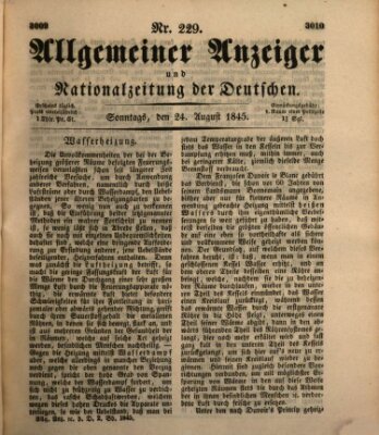 Allgemeiner Anzeiger und Nationalzeitung der Deutschen (Allgemeiner Anzeiger der Deutschen) Sonntag 24. August 1845