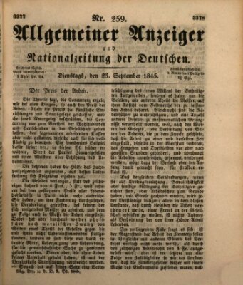 Allgemeiner Anzeiger und Nationalzeitung der Deutschen (Allgemeiner Anzeiger der Deutschen) Dienstag 23. September 1845