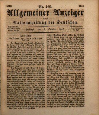 Allgemeiner Anzeiger und Nationalzeitung der Deutschen (Allgemeiner Anzeiger der Deutschen) Freitag 3. Oktober 1845