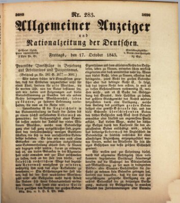 Allgemeiner Anzeiger und Nationalzeitung der Deutschen (Allgemeiner Anzeiger der Deutschen) Freitag 17. Oktober 1845