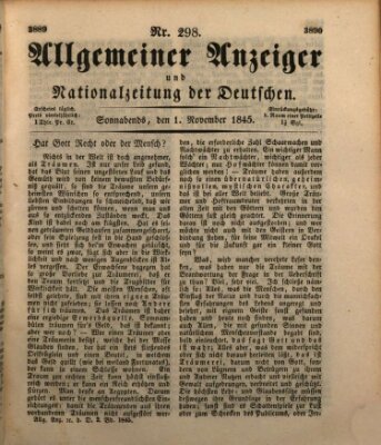 Allgemeiner Anzeiger und Nationalzeitung der Deutschen (Allgemeiner Anzeiger der Deutschen) Samstag 1. November 1845