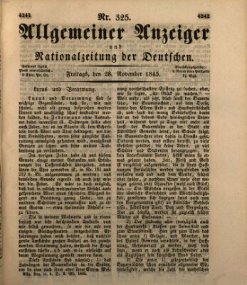 Allgemeiner Anzeiger und Nationalzeitung der Deutschen (Allgemeiner Anzeiger der Deutschen) Freitag 28. November 1845