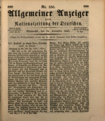 Allgemeiner Anzeiger und Nationalzeitung der Deutschen (Allgemeiner Anzeiger der Deutschen) Mittwoch 24. Dezember 1845