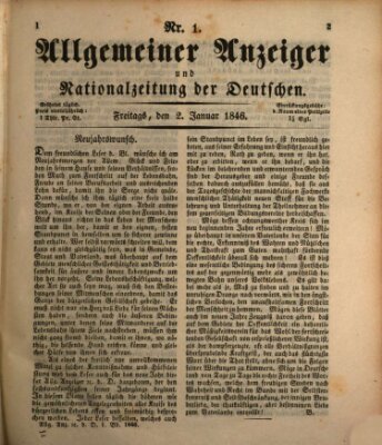 Allgemeiner Anzeiger und Nationalzeitung der Deutschen (Allgemeiner Anzeiger der Deutschen) Freitag 2. Januar 1846