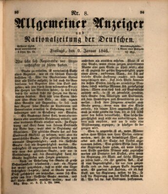 Allgemeiner Anzeiger und Nationalzeitung der Deutschen (Allgemeiner Anzeiger der Deutschen) Freitag 9. Januar 1846