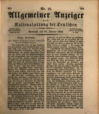 Allgemeiner Anzeiger und Nationalzeitung der Deutschen (Allgemeiner Anzeiger der Deutschen) Montag 26. Januar 1846