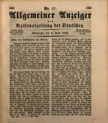 Allgemeiner Anzeiger und Nationalzeitung der Deutschen (Allgemeiner Anzeiger der Deutschen) Mittwoch 8. April 1846