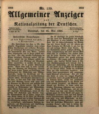 Allgemeiner Anzeiger und Nationalzeitung der Deutschen (Allgemeiner Anzeiger der Deutschen) Sonntag 24. Mai 1846