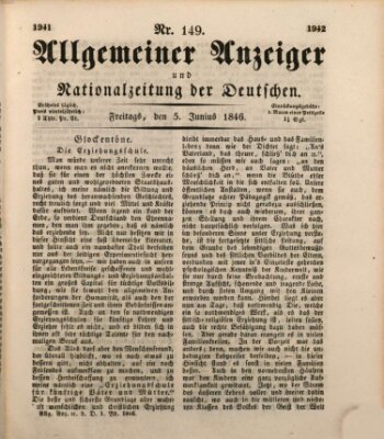 Allgemeiner Anzeiger und Nationalzeitung der Deutschen (Allgemeiner Anzeiger der Deutschen) Freitag 5. Juni 1846