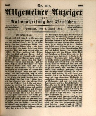 Allgemeiner Anzeiger und Nationalzeitung der Deutschen (Allgemeiner Anzeiger der Deutschen) Sonntag 2. August 1846