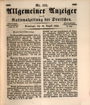 Allgemeiner Anzeiger und Nationalzeitung der Deutschen (Allgemeiner Anzeiger der Deutschen) Sonntag 30. August 1846