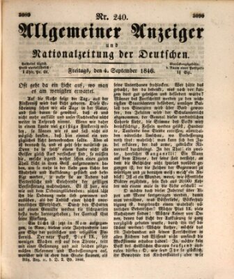 Allgemeiner Anzeiger und Nationalzeitung der Deutschen (Allgemeiner Anzeiger der Deutschen) Freitag 4. September 1846