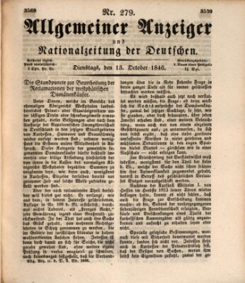 Allgemeiner Anzeiger und Nationalzeitung der Deutschen (Allgemeiner Anzeiger der Deutschen) Dienstag 13. Oktober 1846