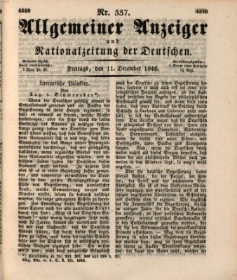 Allgemeiner Anzeiger und Nationalzeitung der Deutschen (Allgemeiner Anzeiger der Deutschen) Freitag 11. Dezember 1846