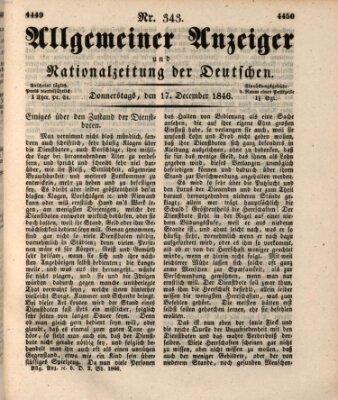 Allgemeiner Anzeiger und Nationalzeitung der Deutschen (Allgemeiner Anzeiger der Deutschen) Donnerstag 17. Dezember 1846