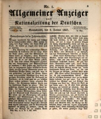 Allgemeiner Anzeiger und Nationalzeitung der Deutschen (Allgemeiner Anzeiger der Deutschen) Samstag 2. Januar 1847