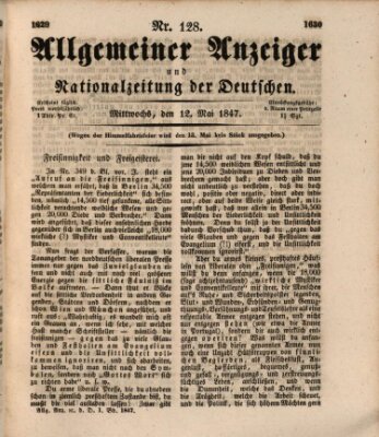 Allgemeiner Anzeiger und Nationalzeitung der Deutschen (Allgemeiner Anzeiger der Deutschen) Mittwoch 12. Mai 1847