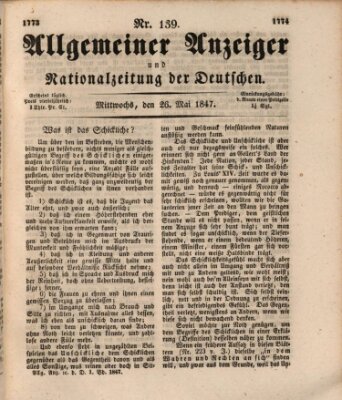 Allgemeiner Anzeiger und Nationalzeitung der Deutschen (Allgemeiner Anzeiger der Deutschen) Mittwoch 26. Mai 1847