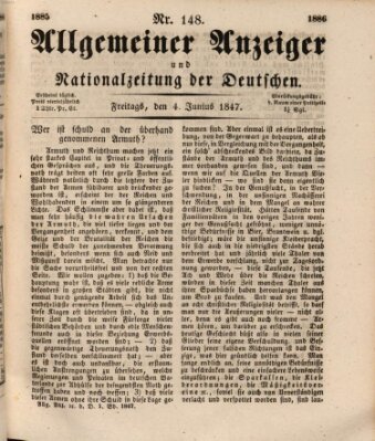 Allgemeiner Anzeiger und Nationalzeitung der Deutschen (Allgemeiner Anzeiger der Deutschen) Freitag 4. Juni 1847