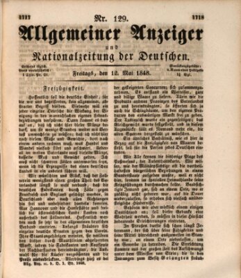 Allgemeiner Anzeiger und Nationalzeitung der Deutschen (Allgemeiner Anzeiger der Deutschen) Freitag 12. Mai 1848