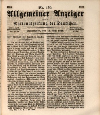 Allgemeiner Anzeiger und Nationalzeitung der Deutschen (Allgemeiner Anzeiger der Deutschen) Samstag 13. Mai 1848