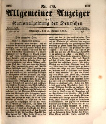 Allgemeiner Anzeiger und Nationalzeitung der Deutschen (Allgemeiner Anzeiger der Deutschen) Montag 3. Juli 1848