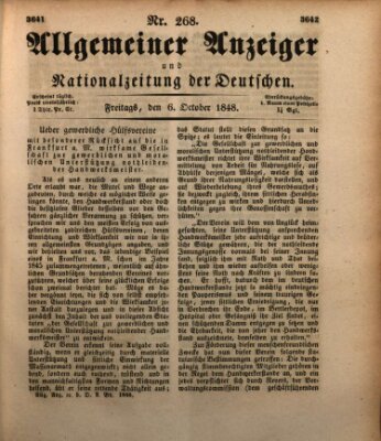 Allgemeiner Anzeiger und Nationalzeitung der Deutschen (Allgemeiner Anzeiger der Deutschen) Freitag 6. Oktober 1848