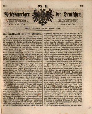 Reichsanzeiger der Deutschen (Allgemeiner Anzeiger der Deutschen) Mittwoch 23. Januar 1850