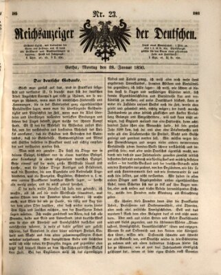 Reichsanzeiger der Deutschen (Allgemeiner Anzeiger der Deutschen) Montag 28. Januar 1850