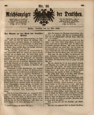 Reichsanzeiger der Deutschen (Allgemeiner Anzeiger der Deutschen) Dienstag 14. Mai 1850