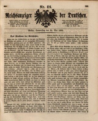 Reichsanzeiger der Deutschen (Allgemeiner Anzeiger der Deutschen) Donnerstag 30. Mai 1850