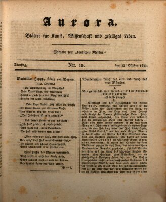 Aurora Dienstag 13. Oktober 1829