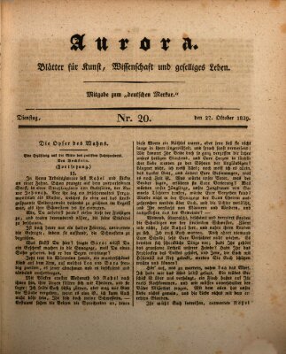 Aurora Dienstag 27. Oktober 1829