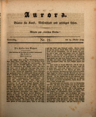 Aurora Donnerstag 29. Oktober 1829