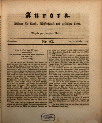 Aurora Samstag 31. Oktober 1829