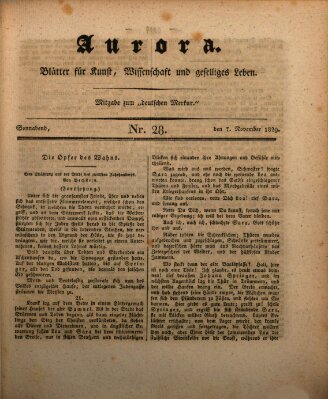 Aurora Samstag 7. November 1829