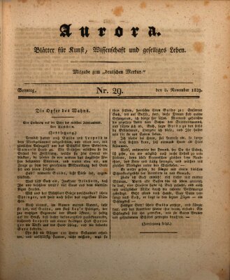 Aurora Sonntag 8. November 1829