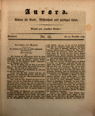 Aurora Samstag 14. November 1829